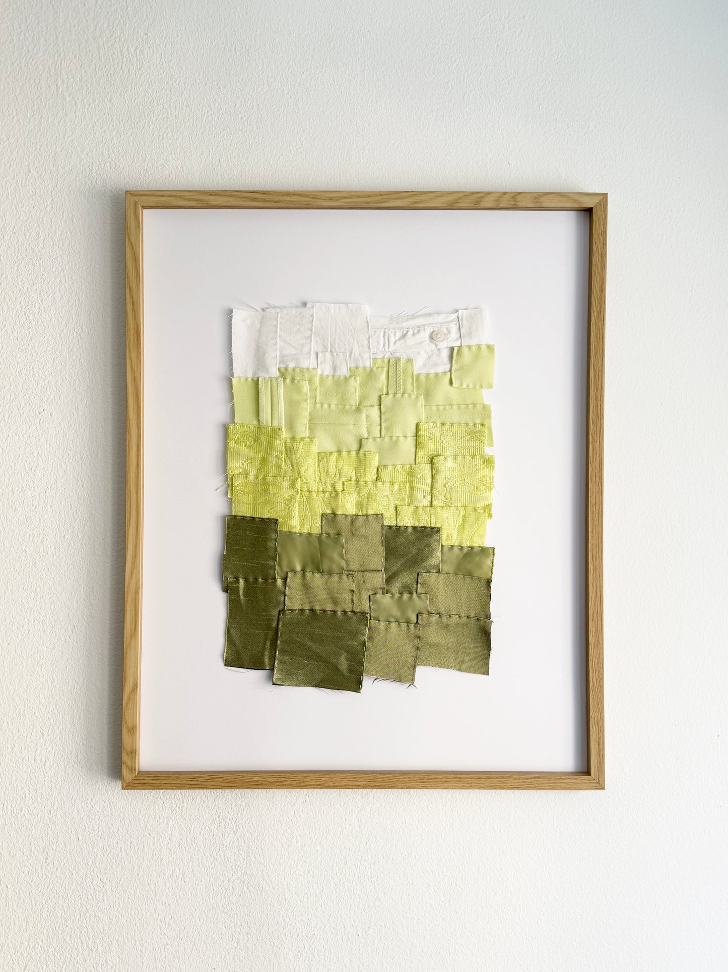 DISPONIBLE POR ENCARGO Patchwork Reciclado Enmarcado - Verde