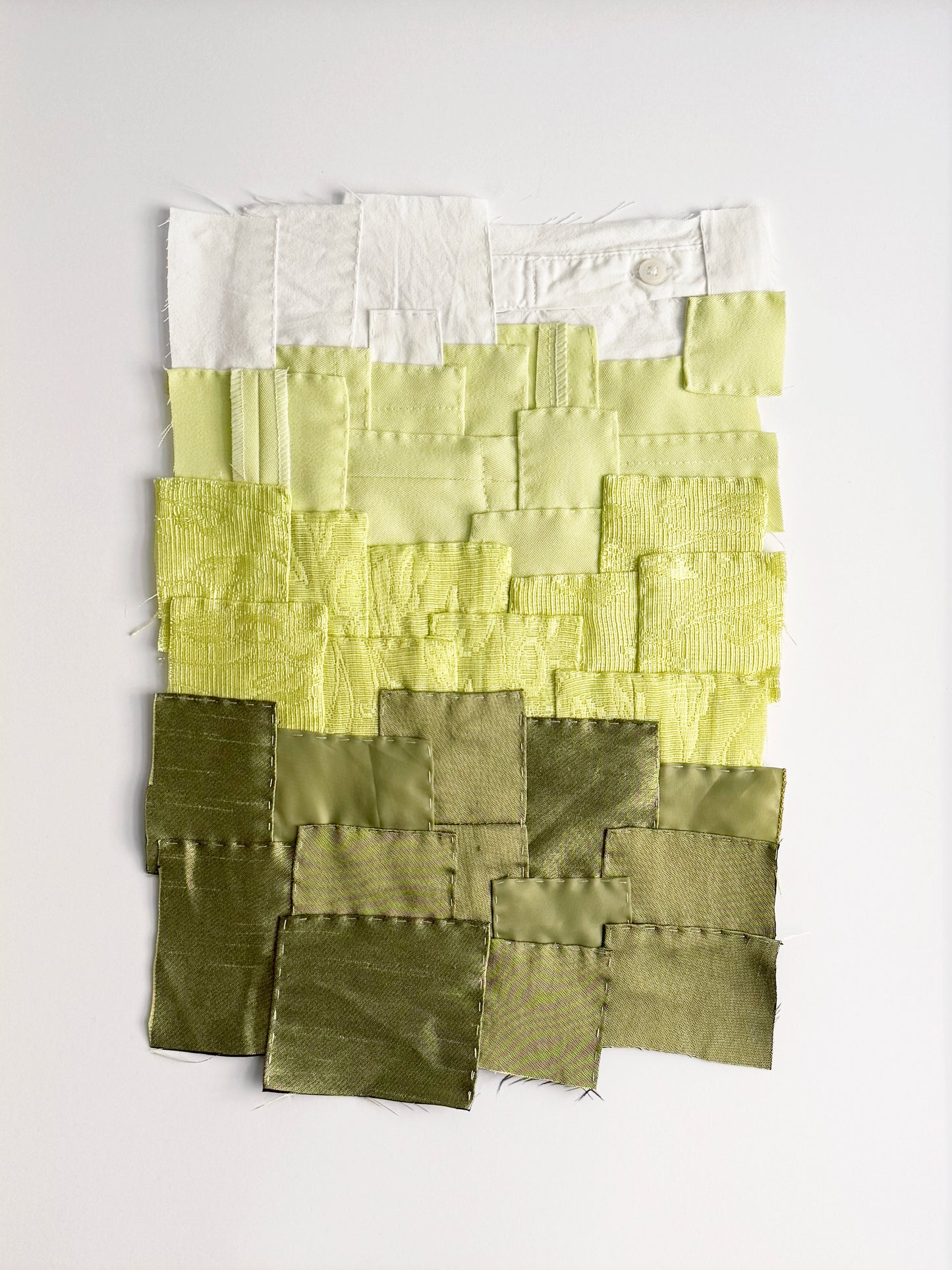 DISPONIBLE POR ENCARGO Patchwork Reciclado Enmarcado - Verde