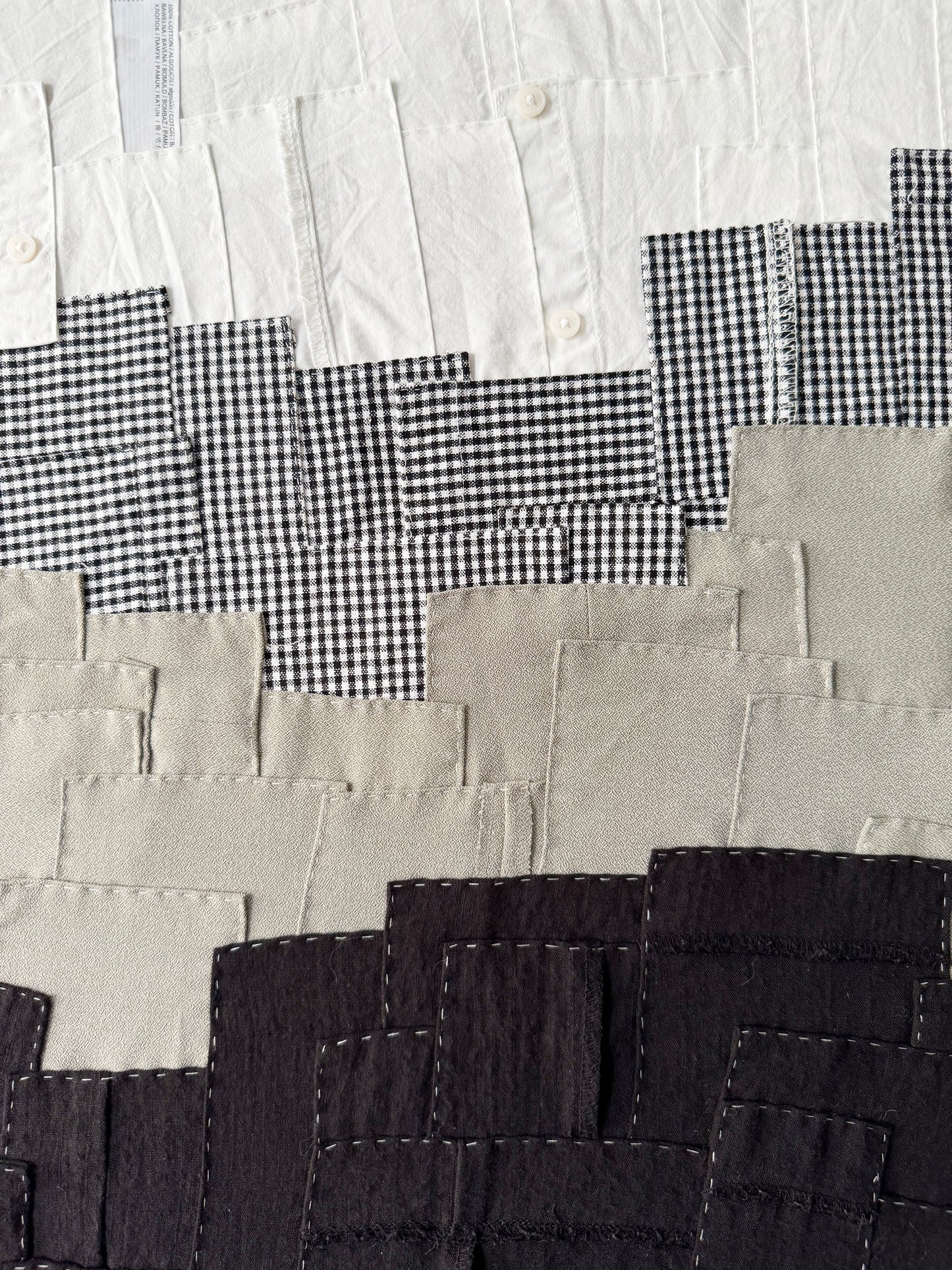 DISPONIBLE POR ENCARGO Patchwork Reciclado Enmarcado - Negro