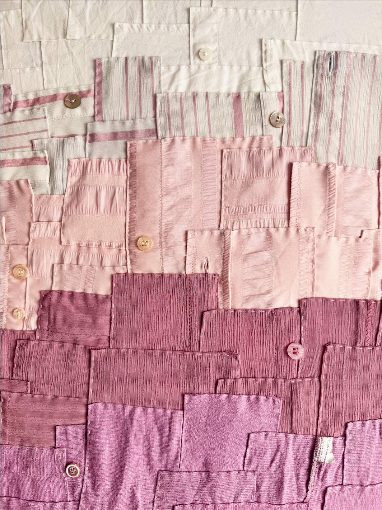 DISPONIBLE POR ENCARGO Patchwork Reciclado Enmarcado - Rosa