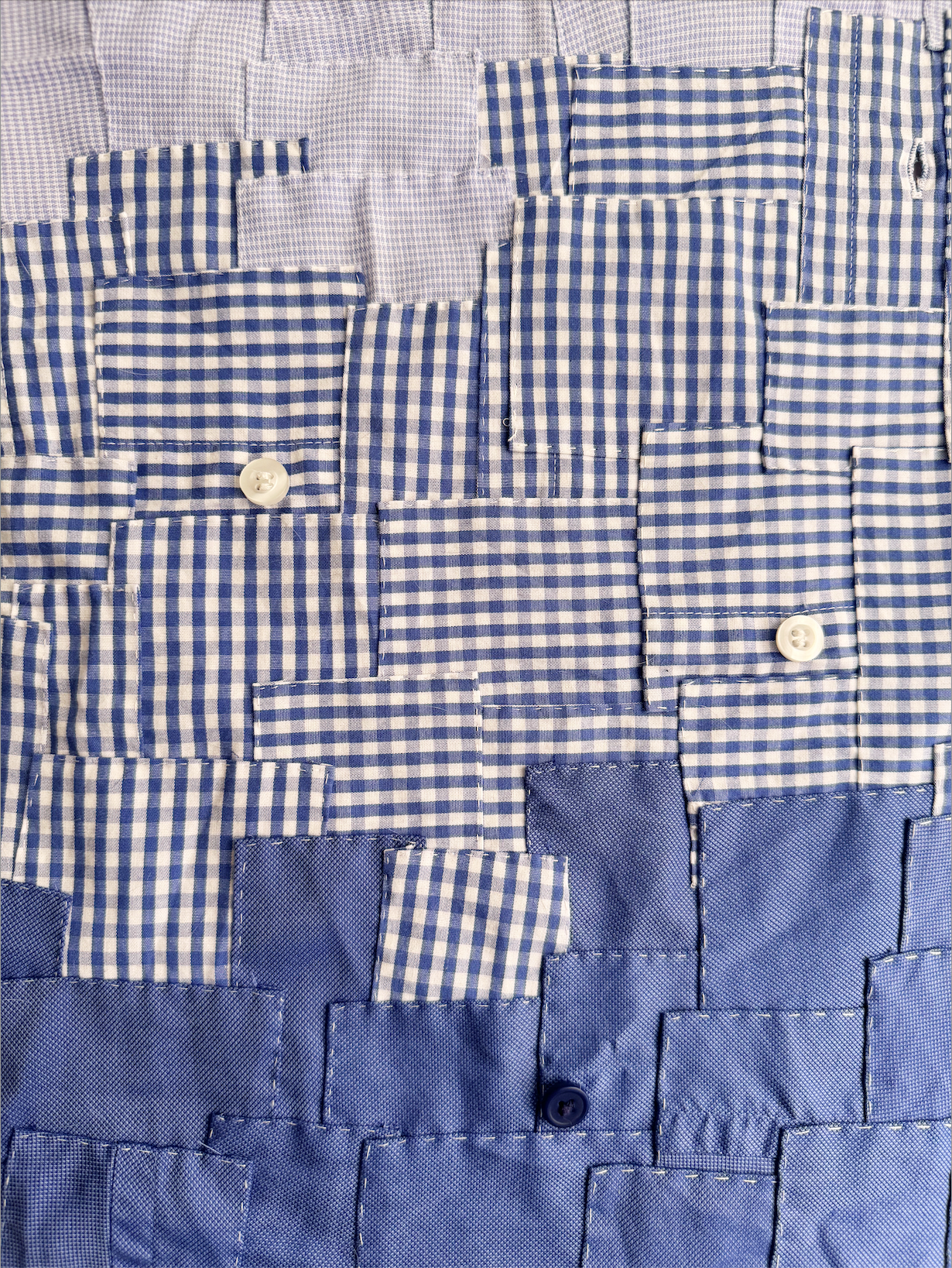 DISPONIBLE POR ENCARGO Patchwork Reciclado Enmarcado - Azul