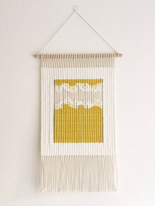 Wall-Hanging Tapestry - Mustard Waves