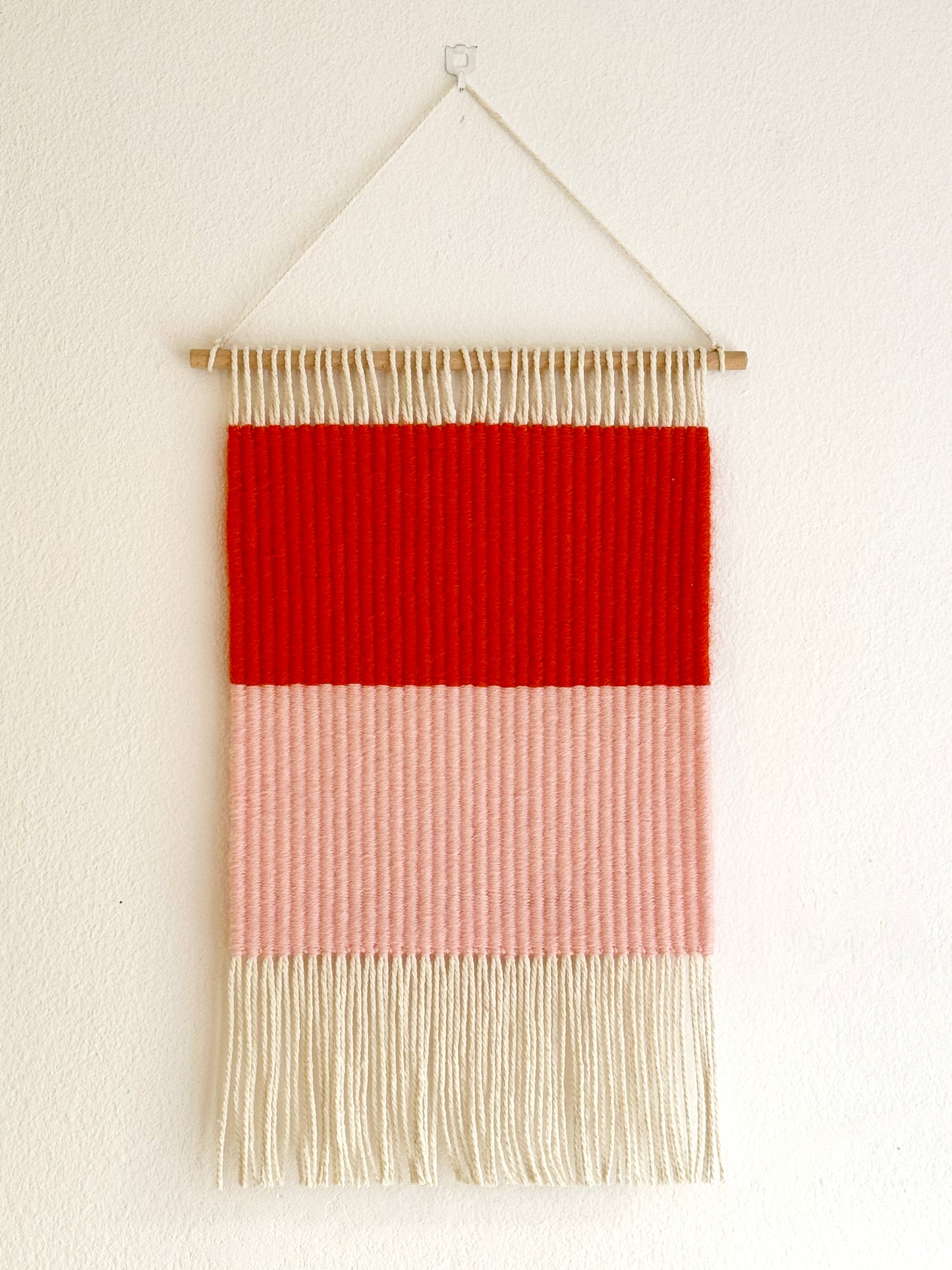 Wall-Hanging Tapestry - Orange & Pink Colour Block