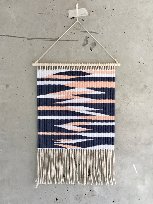 Wall-Hanging Tapestry - Pink ZigZag